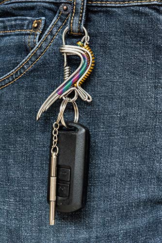 Aviboo Stainless Steel Handmade Bird Key Chain - Key Rings Car Key Chains For Father Dad, Men, Women And Couple #TOP5