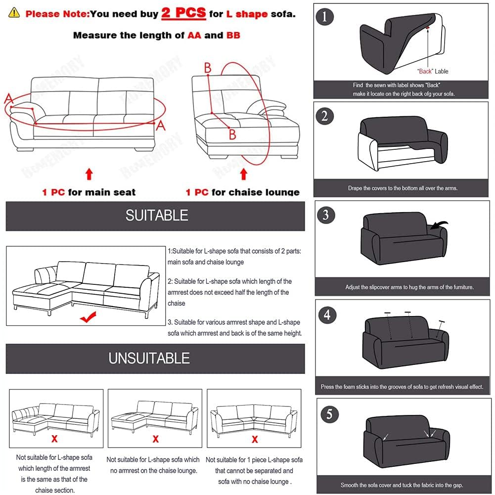 Generisch Sofa Überzug Sofabezug Sofaschoner 2 Sitzer, Sofa Bezug Couch Überwurf Stretch Sofa Cover 3 Sitzer Universal Couch Überzug Ecksofa L Form Couchbezug (Dunkelgrau, 3 SITZER)