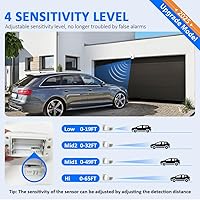 Vista 5 de Alarma de entrada con sensor de movimiento - Alarmas de entrada inalámbricas al aire libre, detector de movimiento resistente a la intemperie