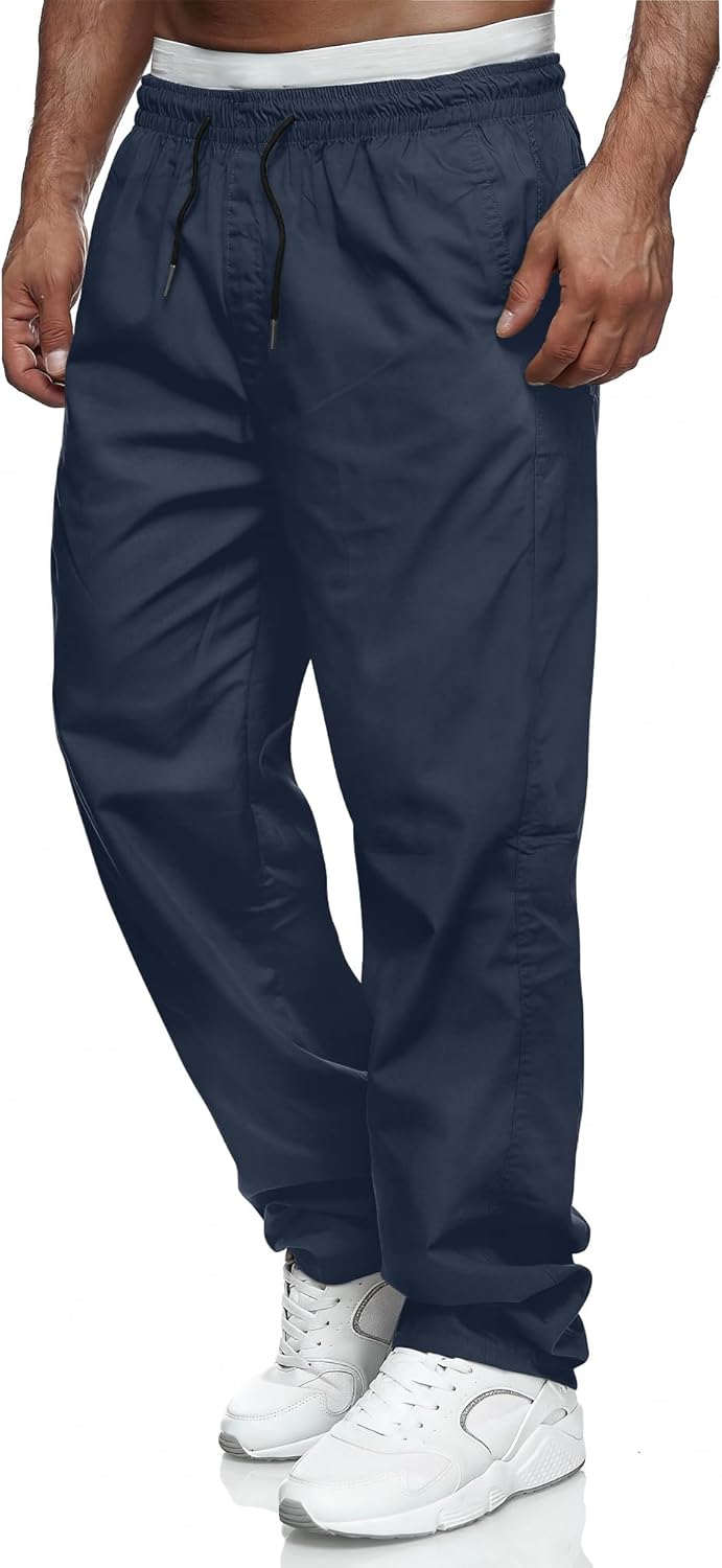 Comdecevis Mens Relaxed Fit Casual Pants Elastic Waist Sweatpants with Pockets Cargo Joggers