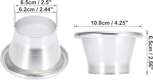 Miniatura 3 de X AUTOHAUX Adaptador de pila de velocidad de Bellmouth de aluminio con cuello de 2.5 pulgadas, entrada de aire, bocina turbo entrada de aire,