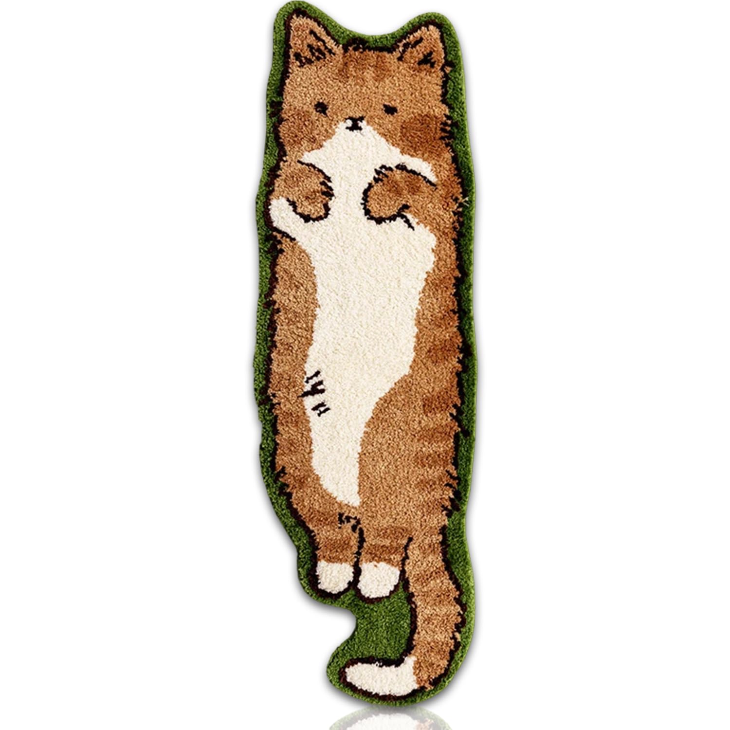 Tapis Chat Mignon 40x120 Cm - Microfibre Super Absorbante - Antidérapant Pour Salle De Bain, Chambre, Cuisine - Lavable En Machine