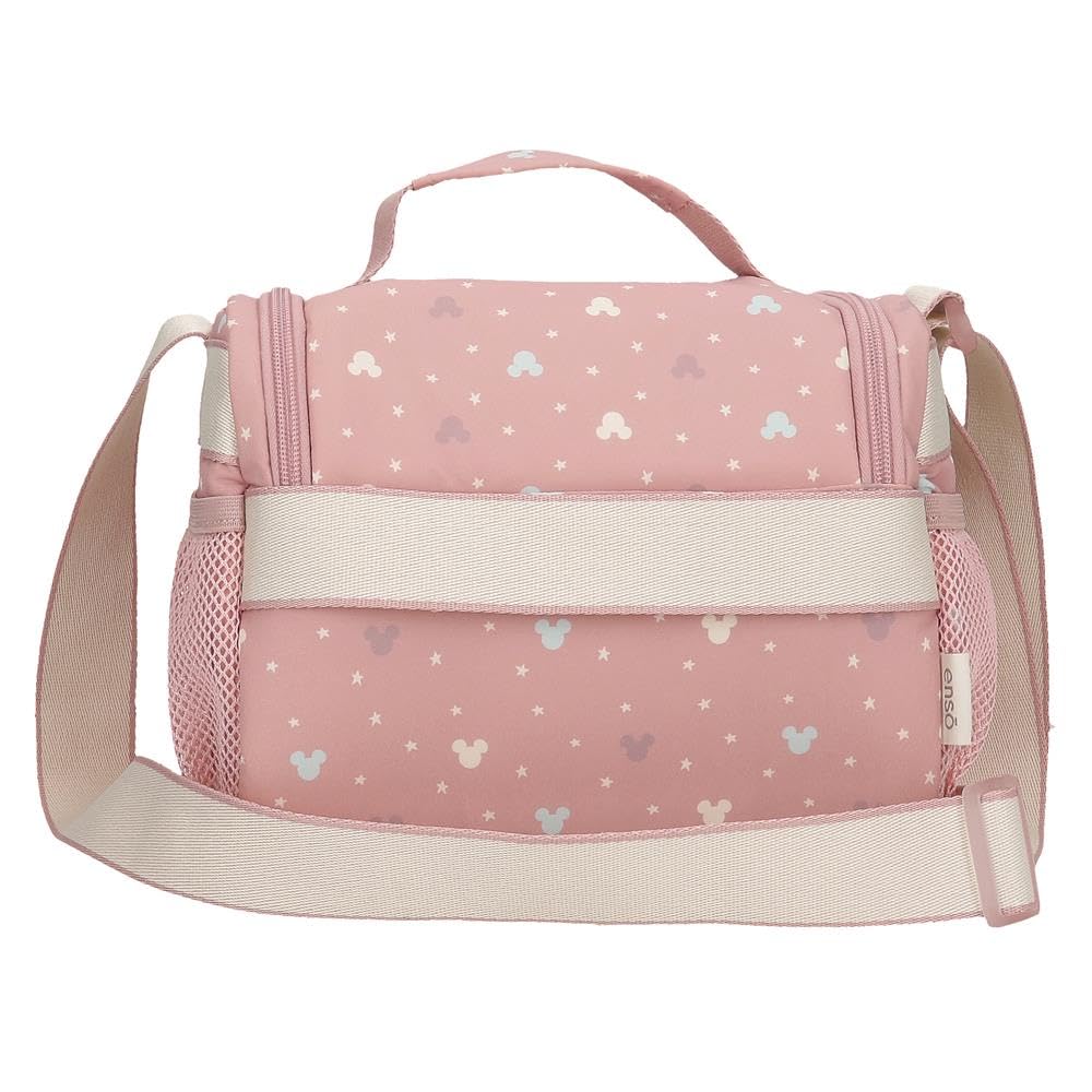 Joumma Disney Luma Mickey Bandolera Porta Merienda Infantil para Guardería y Colegio, Bolsa Térmica con Bandolera Ajustable para Mamás y Niñas, 25x19x17 cm
