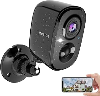 Security Cameras Wireless Outdoor,Pesita Battery Powered Cameras for Home Security Wireless WiFi Outdoor Cameras with Spotlight, Siren,AI Motion Detection, Color Night Vision, 2-Way Talk, Waterproof