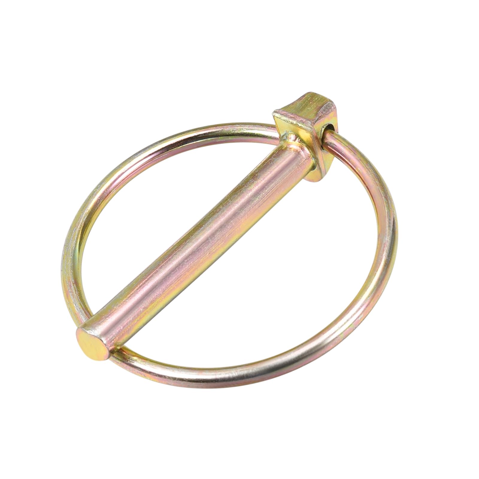 uxcell 1Pcs 3/16" x 1-3/4" Linch Pin with Ring, Trailer Pins Assortment Kit for Boat Kayak Canoe Trailer Tractor Trolley, Gold
