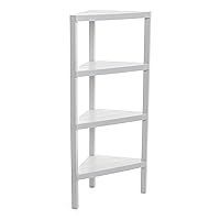 TATAY Scaffale Angolare Bagno a 4 Ripiani | Resistente all’Umidità | Inclusi Viti