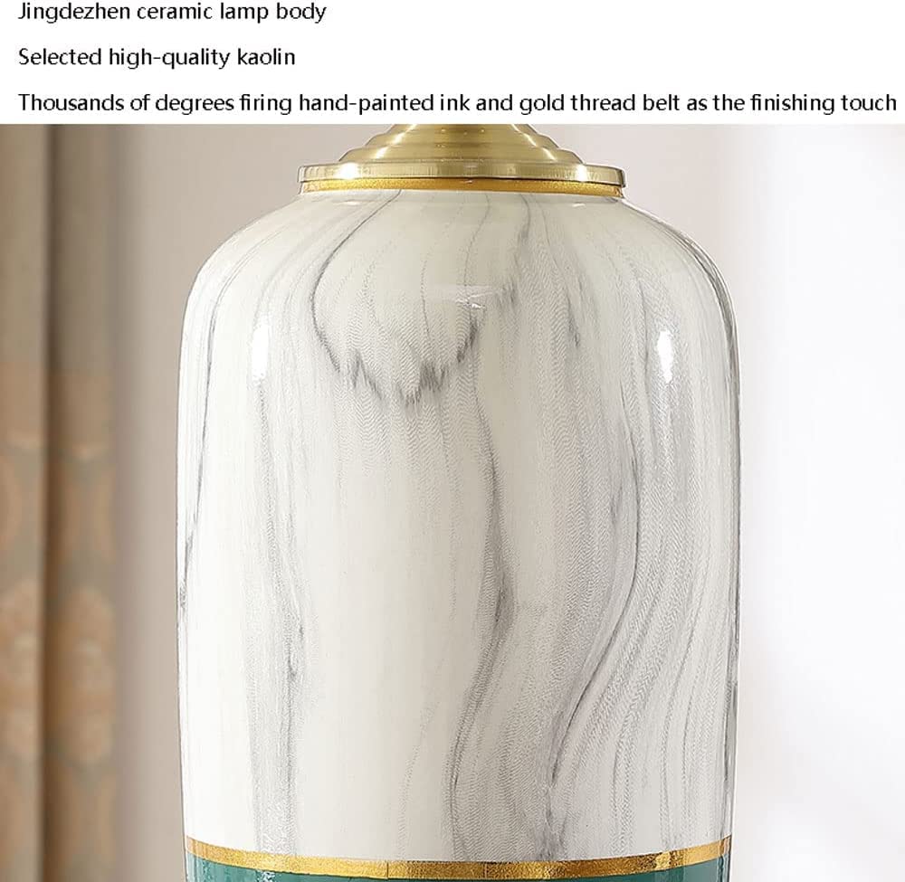 Lamp StołOwych Nocnych Amerykańska Ślubna Ceramiczna Lampa Stołowa Ręcznie Malowana Nocna Lampka Nocna Do Sypialni Salon Home Office Reading Oprawa StołOwa Lampka Nocna (Color : Dimmer Switch)