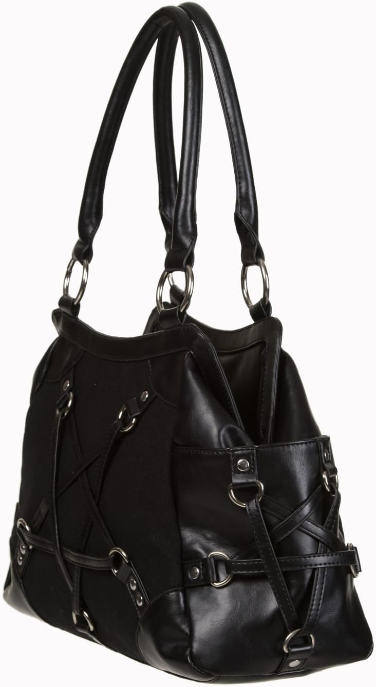 Lost Queen Stand Still Handbag Woven Pentagram Gothic Alternative Purse Bag - Image 2