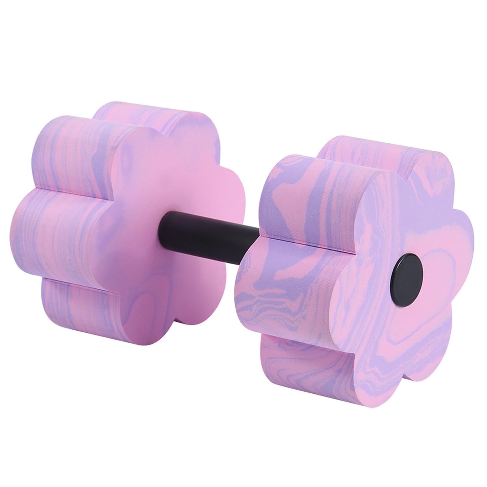 kowaku Pool Exercise Dumbbell Water Aerobic Equipment, Aquatic Dumbbell Lightweight, Professional Swim Weights Swimming Pool Fitness, Pink