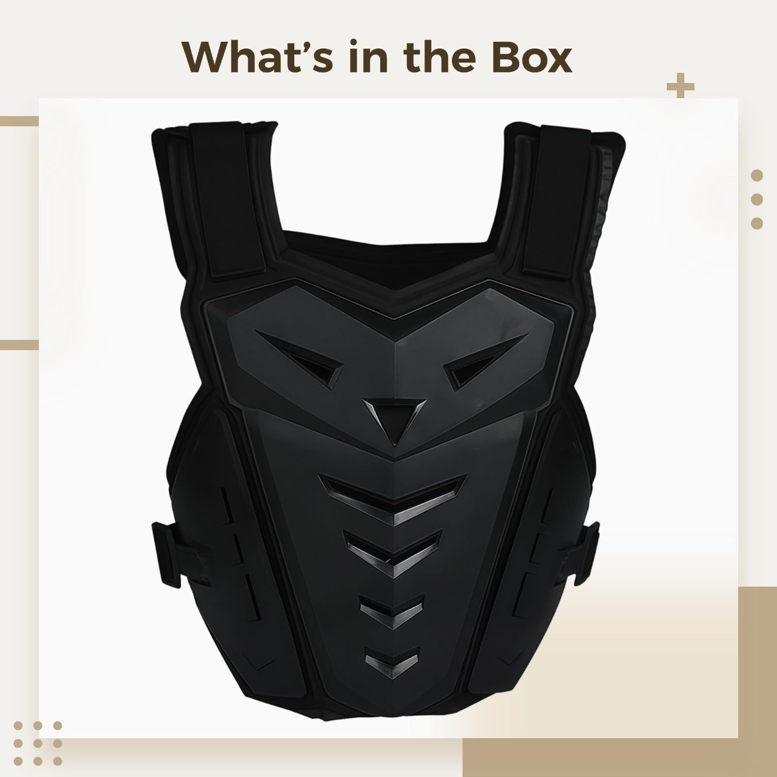 Protector de pecho para motocross para hombre, chaleco de armadura de motocross con correas de hombro ajustables, equipo transpirable para exteriores, espuma EVA de alta resistencia y carcasa de
