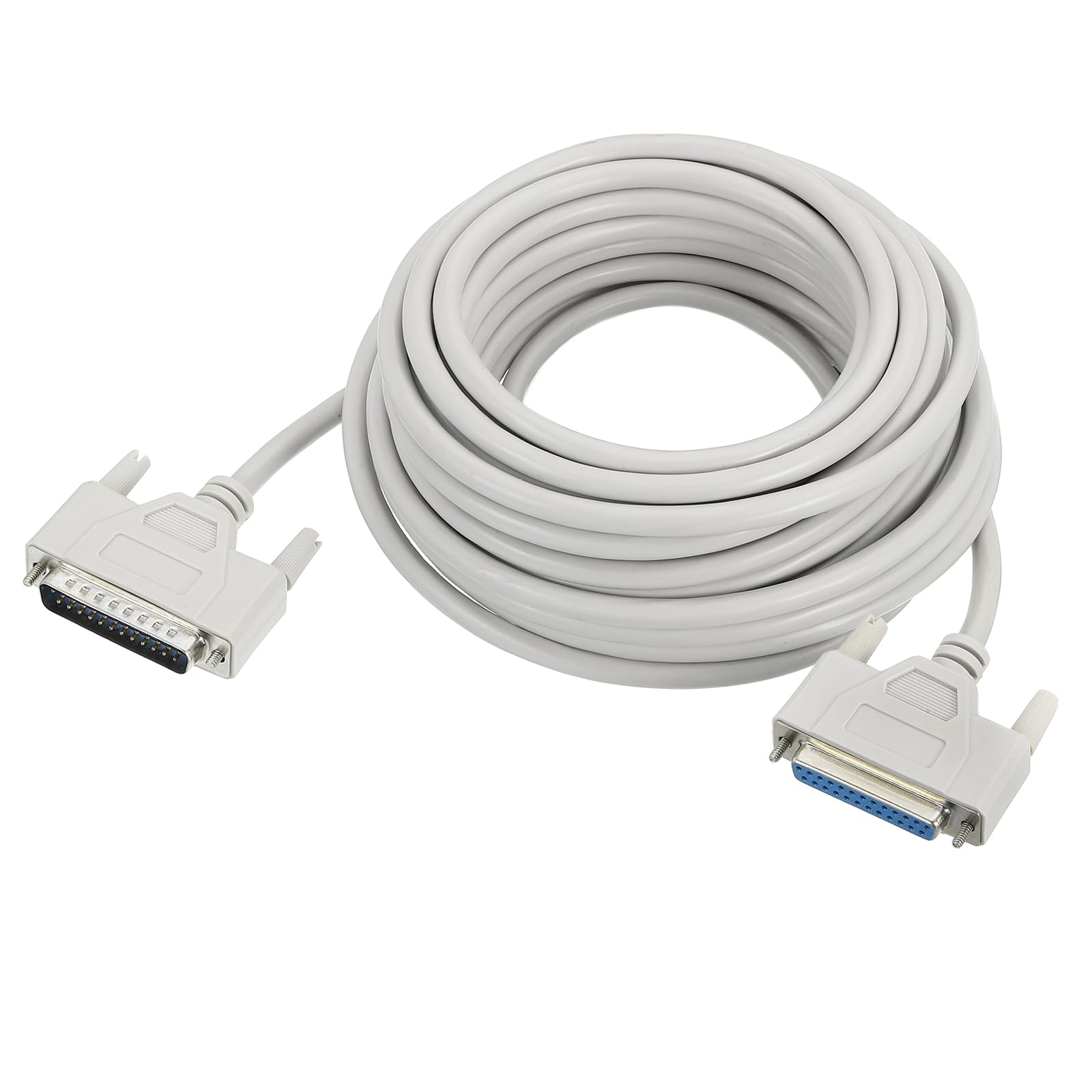 QUARKZMAN Cavo Stampante Porta Parallela DB25 25 Pin 29.7ft (9.0m) DB25 Maschio a Femmina Convertitore 25 Pin Con Connettori Nichelati Per Scanner Stampanti Beige
