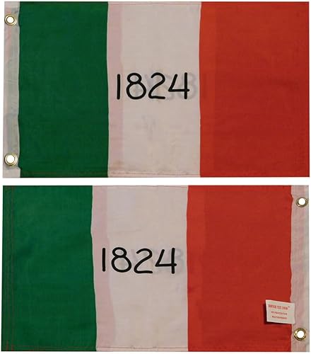 Deluxe Alamo 1824 Bandera de doble cara 100D tejida de poliéster de nailon de 12 x 18 pulgadas Grmts por Lumaglow