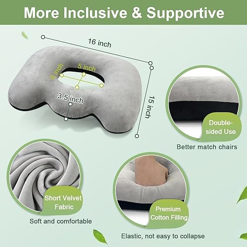 Miniatura 3 de Almohada de hemorroides para dolor de cama para sentarse en los glúteos, almohada de dona de presión, cojín de úlcera de presión, almohada de dona