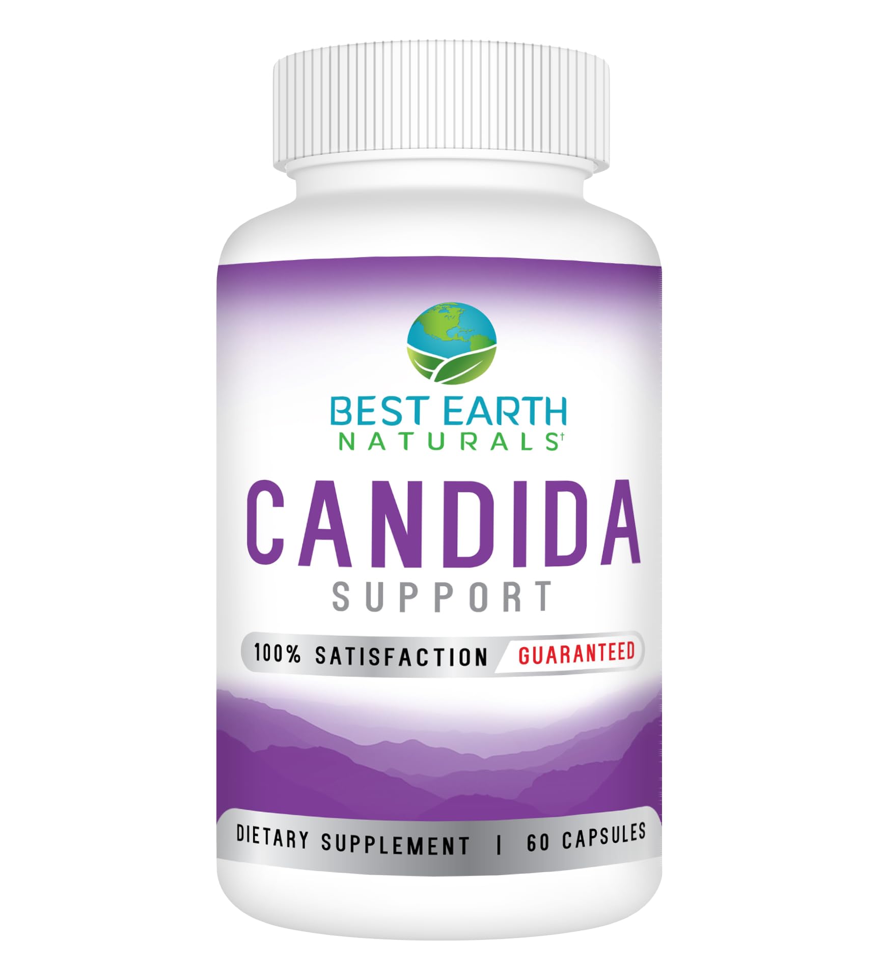 Best Earth Naturals Candida Support Supplement Promote Balance and Well-Being for Men and Women 60 Count
