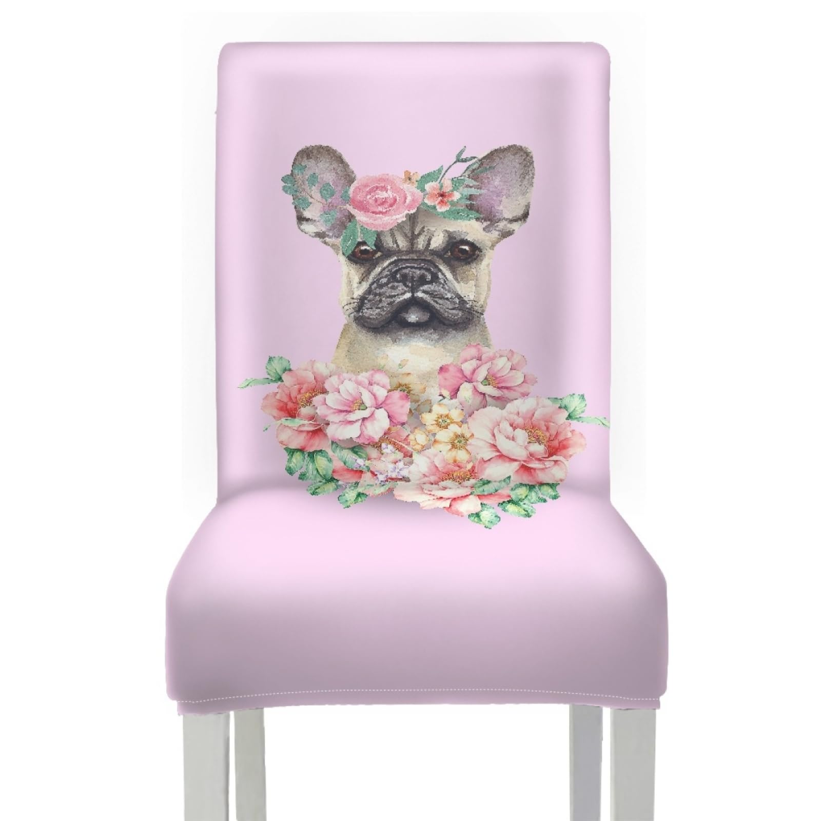 Stuhlüberzieher Lichtlila Tiere Stuhl Überzieher Stuhlhussen 6er Set | Spandex Stuhl Hussen Waschbar Abnehmbare Stretch Hussen für Stühle Langlebig Stuhlbezug Universal für Küche,Restaurant,Hotel