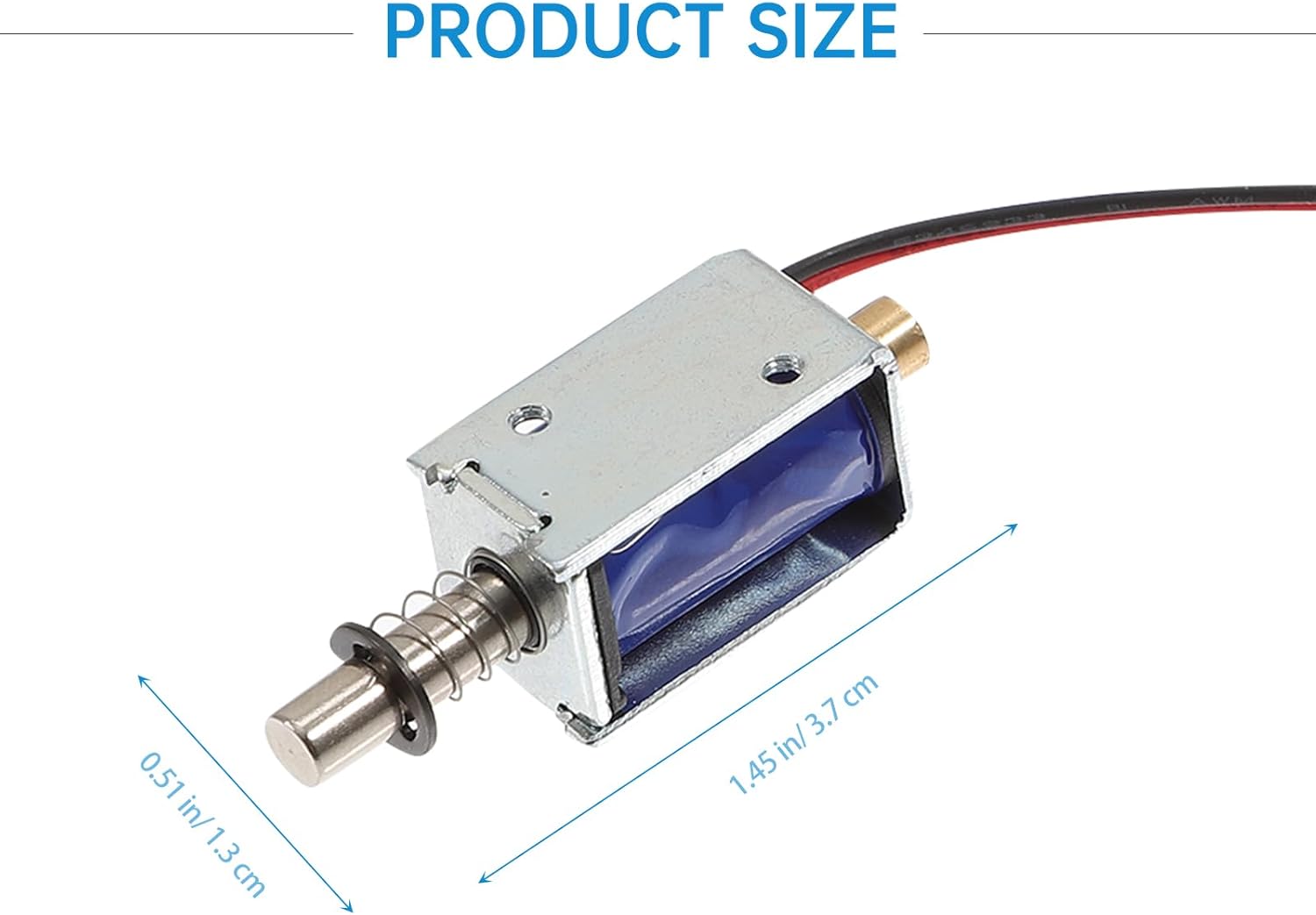 TEHAUX Mini Push Pull Type Solenoid Electromagnet 12V Open Frame Linear Actuator for Vending Machines Mechanical Appliances and Office Equipment 1.45X0.51X1.29In 9-Pack