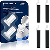 Vista 9 de GLACIER FRESH Filtros de botella de agua, reemplazo para Brita BB06, filtro de botella de agua Brita de lado duro y deportivo, 4