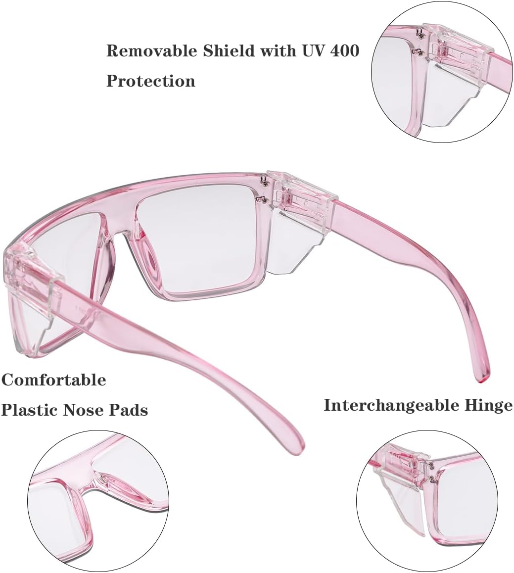 UV400 Transition Photochromic Safety Glases Light to Dark Grey Lens ANSI Z87 Impact Approved - Image 6