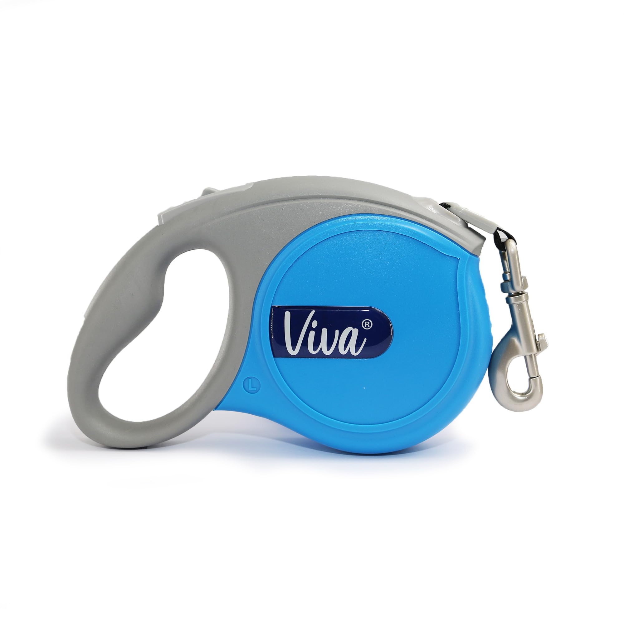 Ancol Viva Retractable Dog Lead in Blue - Comfortable Grip Sturdy Pet Training Accessory - Puppy Walking Leash - 5m Large