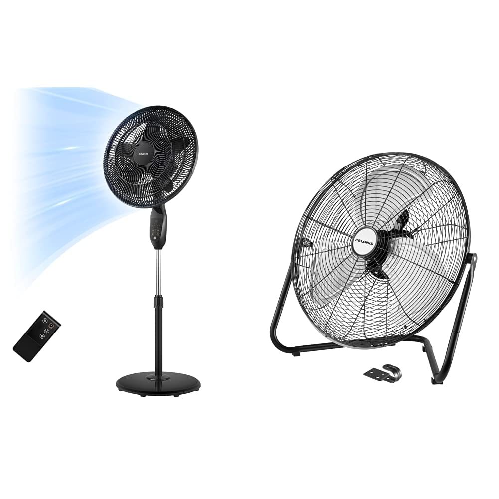 Buy PELONIS PFS45A5BBB 18 inch 5Blade Oscillating, Adjustable Standing