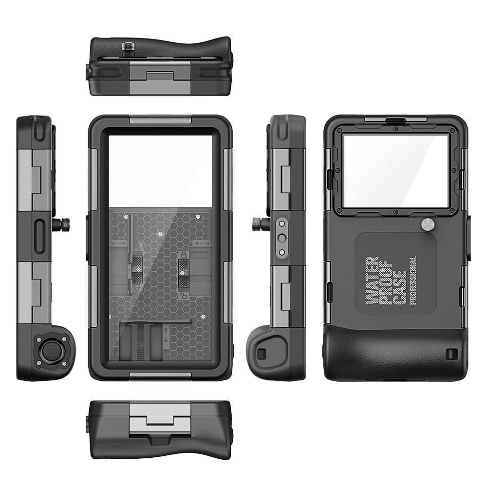 per iPhone 16e/15/14/13/12 Pro Max Plus Immersioni Custodia, Universale IP68 15m Impermeabile Cover per Tutti Telefono Cellulare da 4,7-6,9'' per All'aperto Fare surf Nuoto Snorkeling Foto Video-Nero