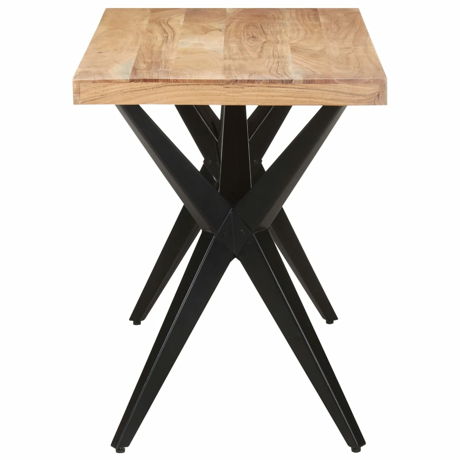 Mesa de Comedor Mesa Salón Cocina Mueble para Salon Oficina Despacho Robusto y Moderno Madera Maciza de Acacia 120x60x76 cm