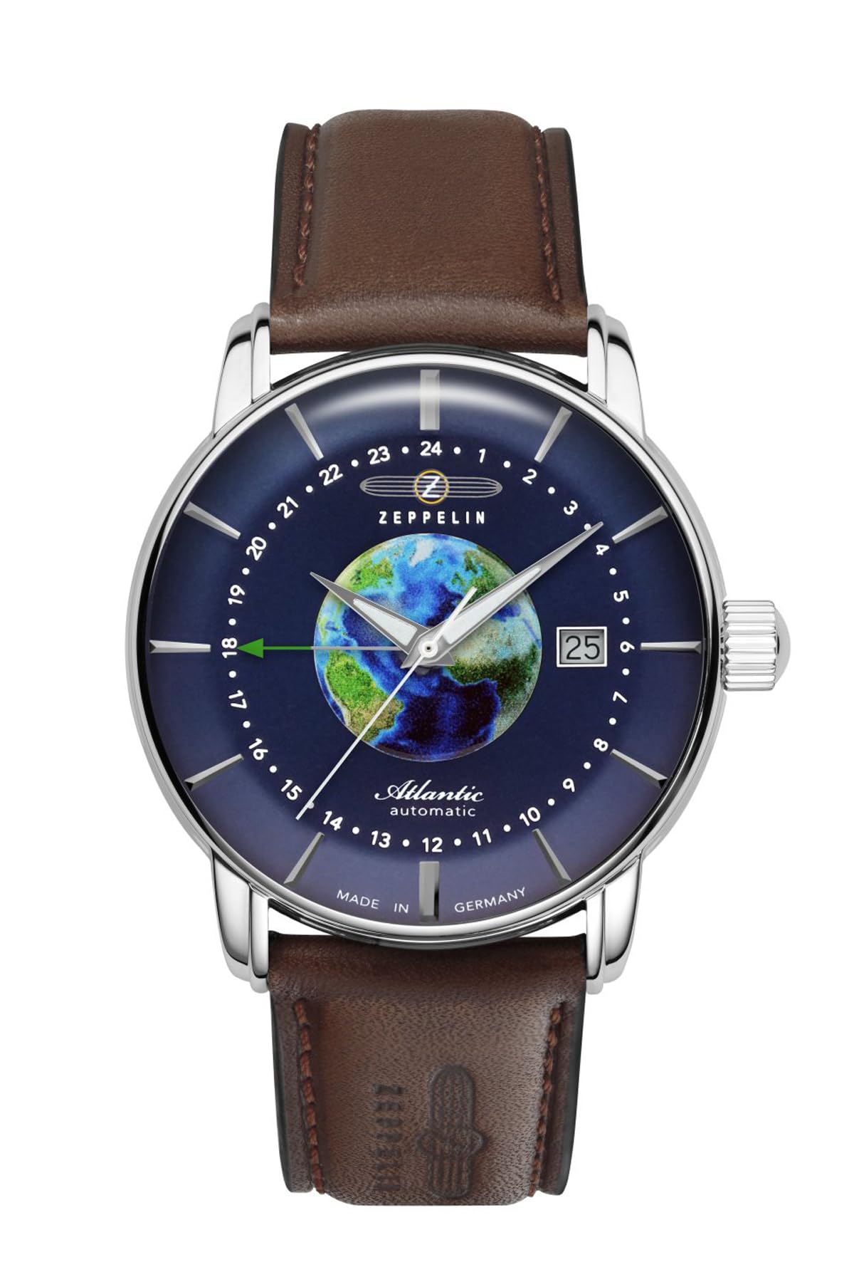 Zeppelin Leather Atlantic Date|Gmt Analog Dial Color Blue MenS Watch - 84683 (B0BHTC6DB4) Amazon Price History, Amazon Price Tracker