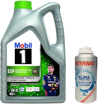 Mobil 1 Esp 5W30 Motor Yağı 5 L + 03047 İnterwax Klima Temizleyici