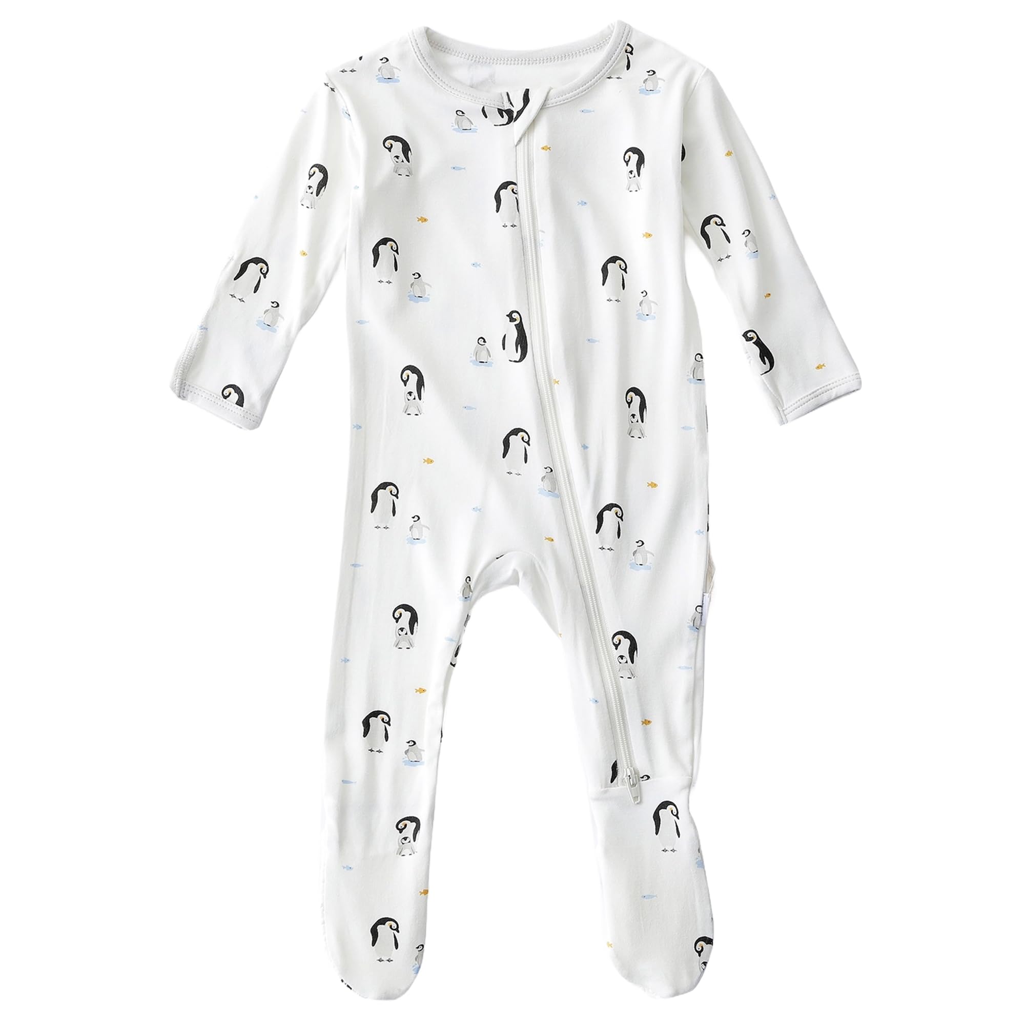 Bamboo Little Soft Baby Footie Pajamas, Baby Clothes, Newborn Sleepers, 95% Viscose and 5% Spandex, 0-24 Months