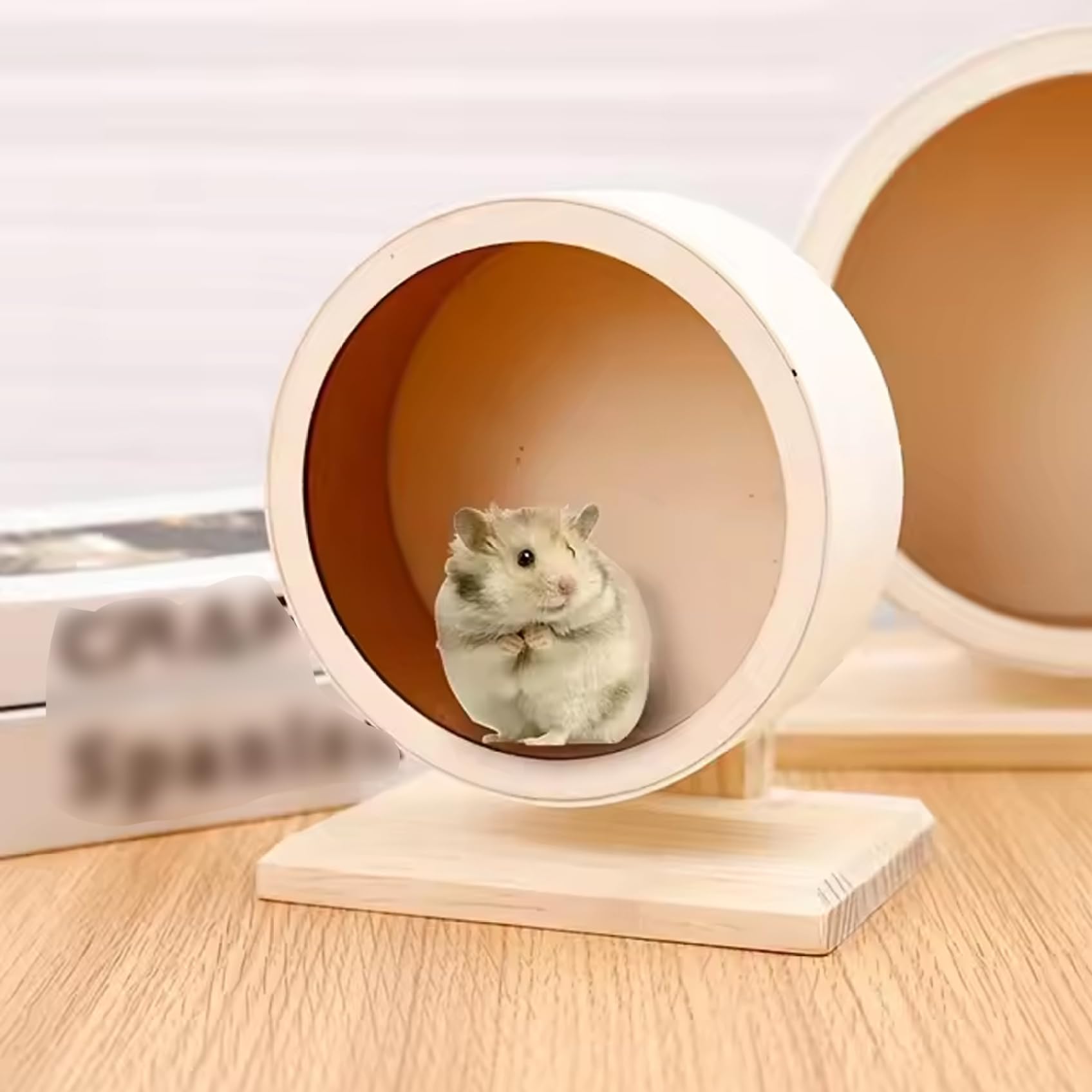 TusaMer Hamster Wheel 6 Inch Waterproof Moistureproof Stable Wooden Silent Hamster Wheel for Dwarf Hamsters, Gerbil Rat, Small Animals. - image 5