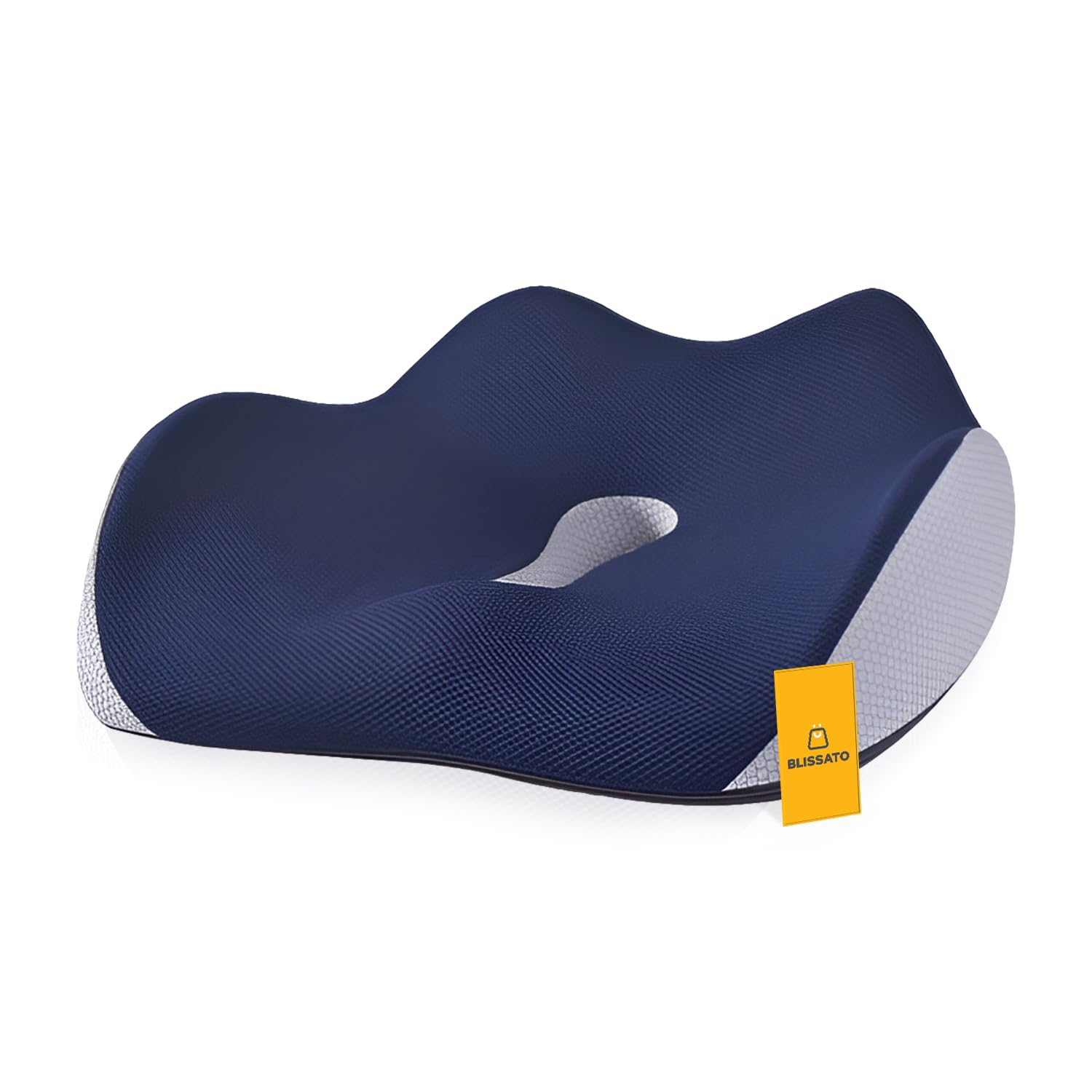 Generic BLISSATO Memory Foam Pillow Car Office Chair Cushion for Hip Pain; Wedge Seat Cushion for Driver/Passenger; Car Accessories Travel Pillow for Driving, Enhance Posture and Vision