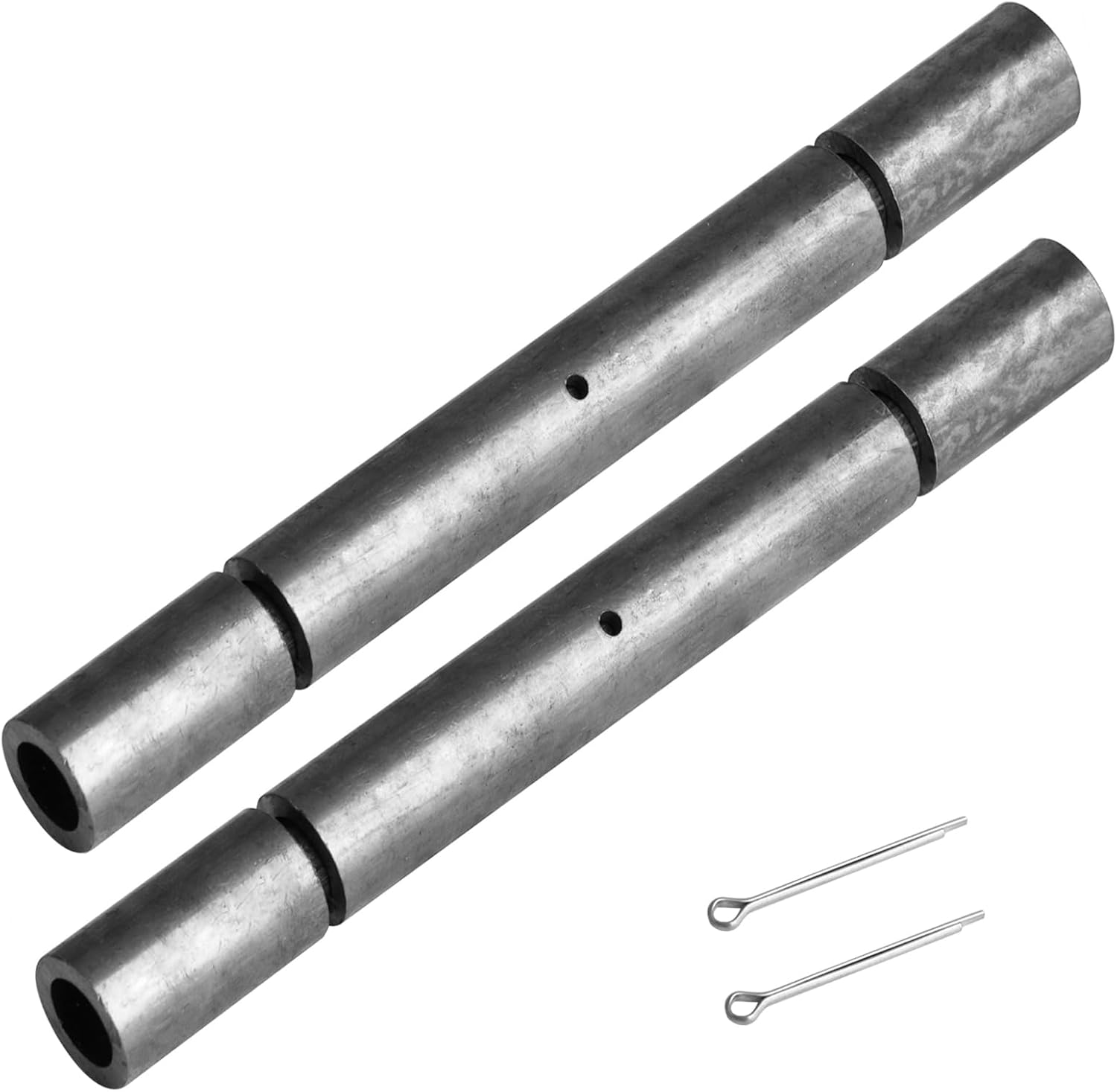 2 Pack 12" Weldable Barrel Hinges, Heavy Duty 3 Piece Weld On Hinges for Trailer Ramp Door, Metal Gate