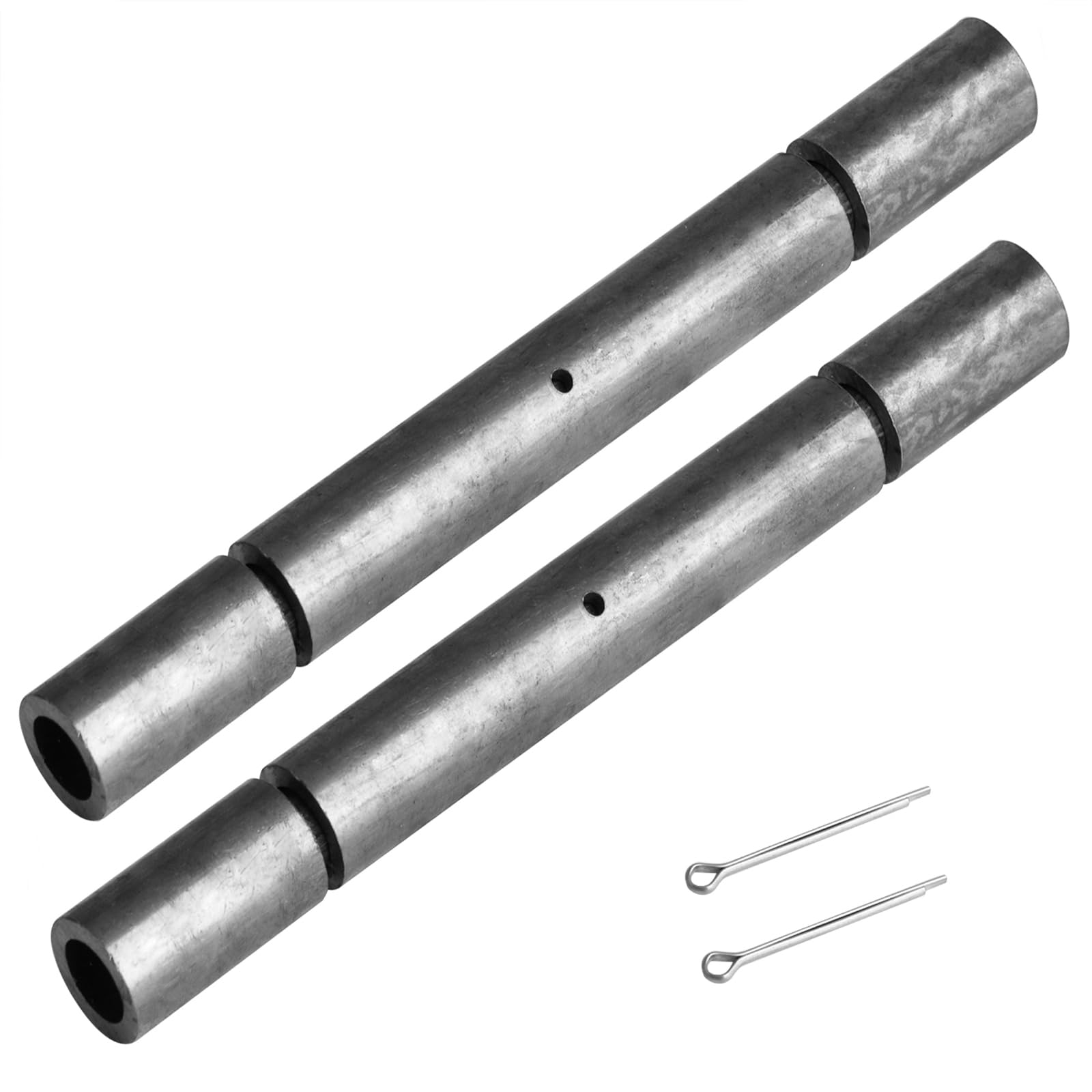 OTTFF 2 Pack 12" Weldable Barrel Hinges, Heavy Duty 3 Piece Weld On Hinges for Trailer Ramp Door, Metal Gate