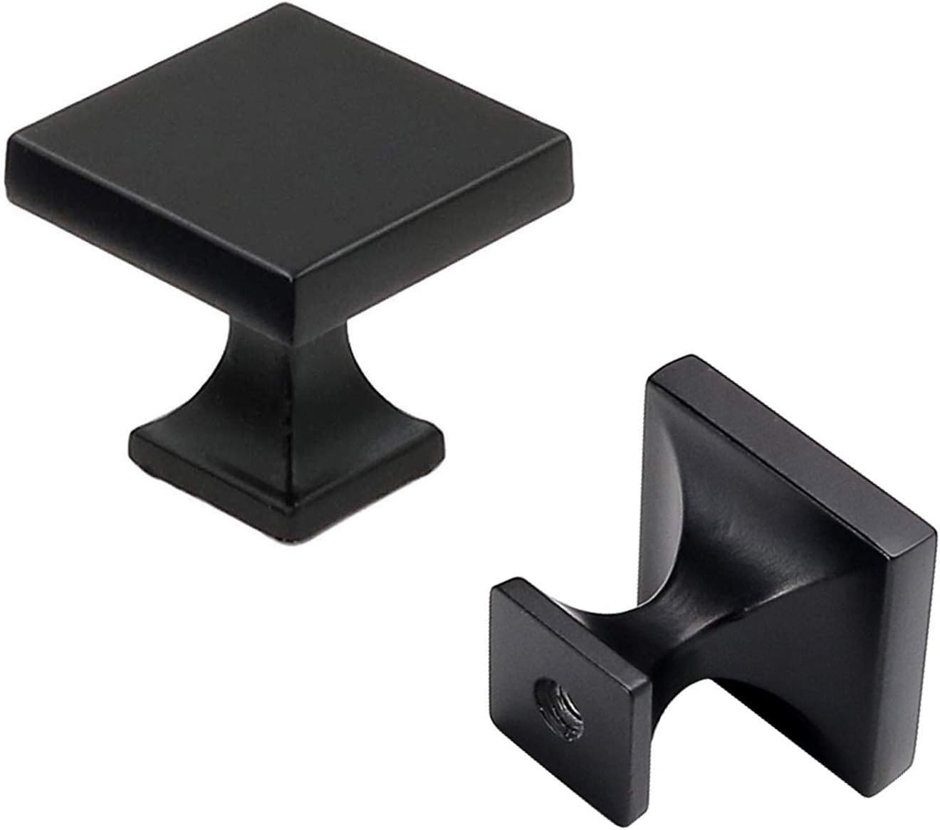 goldenwarm 10 Black Knobs Square Drawer Knobs Drawer Knobs