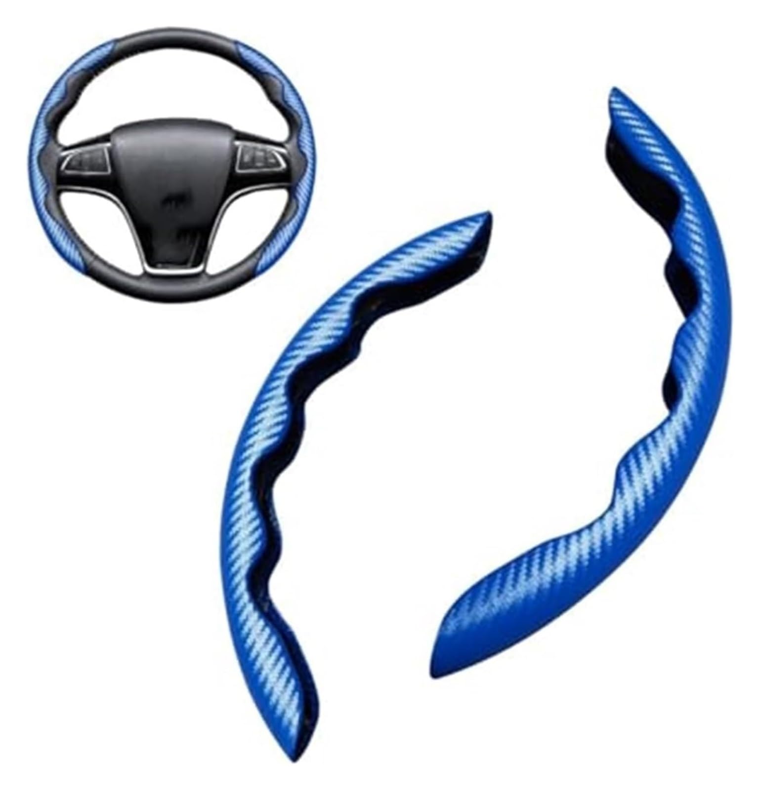 Funda Volante Coche para Benz para EQE para SUV 2022 Antideslizante Transpirable Segmentado Protector De Volante Cubierta Interior Coche Auto