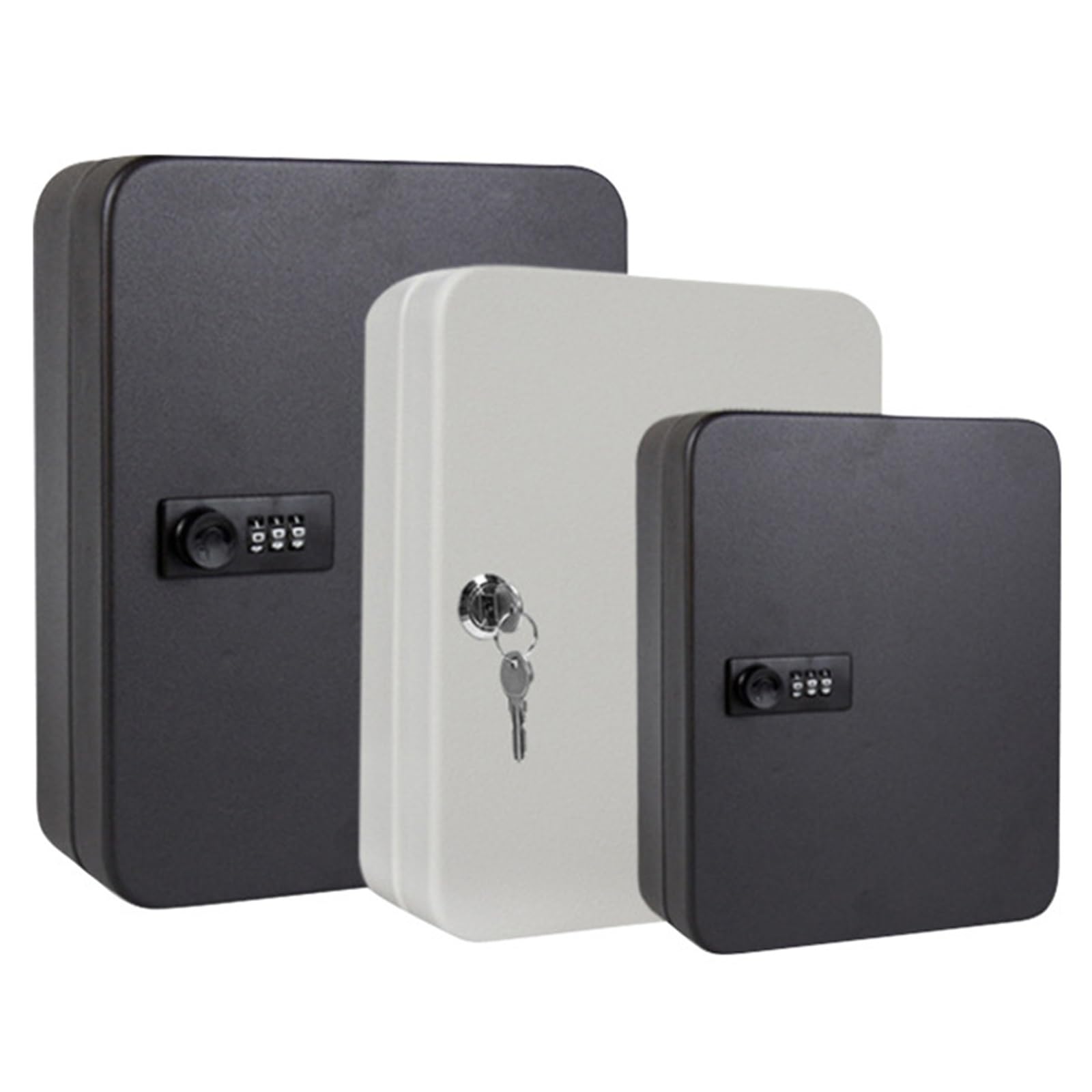 Cassetta Portachiavi, Organizer con Lucchetto a Combinazione, Facile da Installare e Multiuso, per Hotel, Proprietari di Immobili e Officine(White,28keys(25x20x7.5cm/10x8x3in))