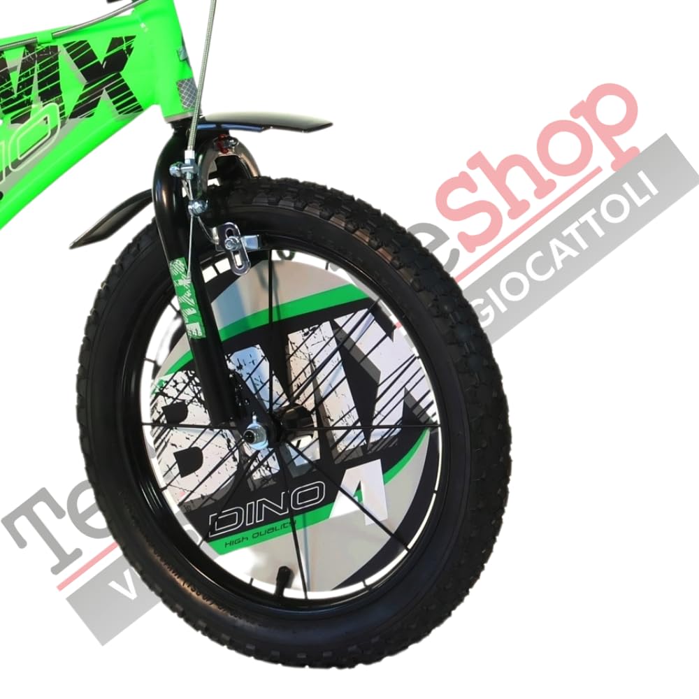 Bicicleta Niño BMX Dino Bikes 12-14-16 Pulgadas Negro/Verde