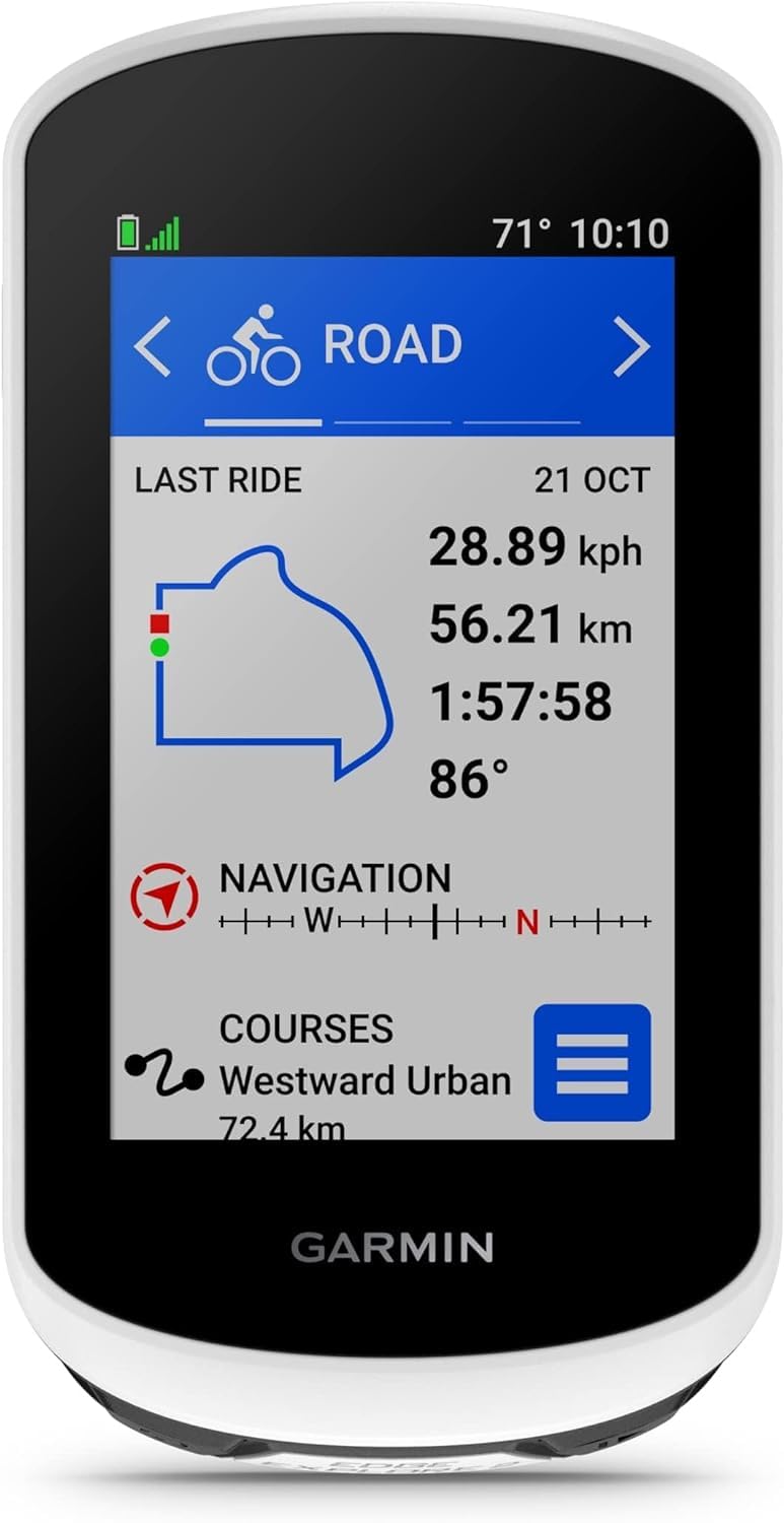 Garmin Edge Explore 2 – GPS-Fahrradnavi für Tourenradfahrende & E-Bikende, 3“ Touchdisplay mit einfacher Bedienung & Aero-Kombi Lenkerhalterung Varia Universelle Halterung, Black/Gray, M