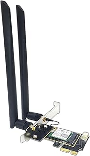 【スモールラボ】無線LANカード PCIE接続 PCI-E ×1 Wireless AX210NGW Wi-Fi 6E Bluetooth 5.3 インテル ワイヤレスカード WLAN アンテナ付き(PCIE WiFi6E)