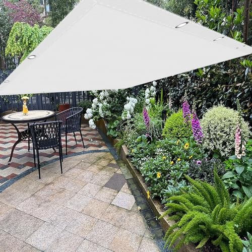 Voile d'ombrage rectangle polyester 220 x 330 cm blanc résistant - 3