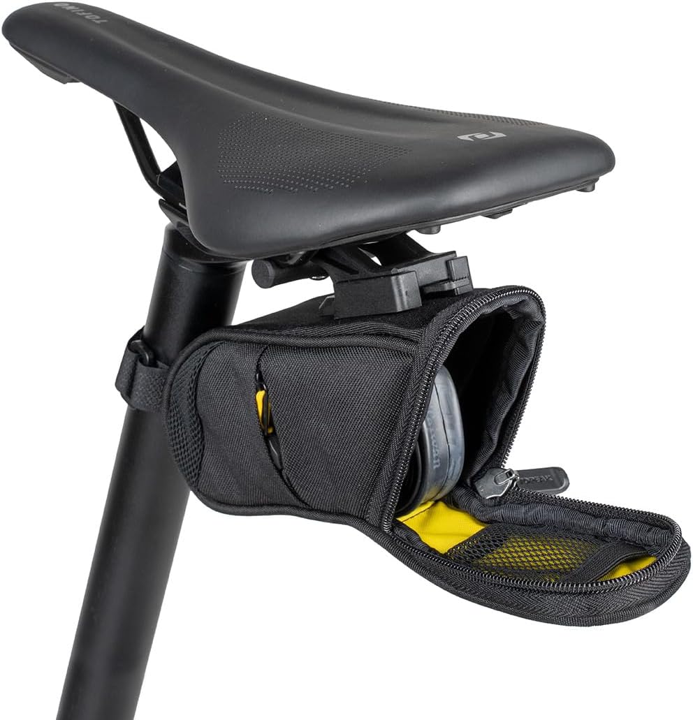 Topeak Aero Wedge Pack DX Small – 0.5 L Expanding Under‑Saddle Bag with QuickClick F25 Mount, Reflective Strip & Side Tool Pockets