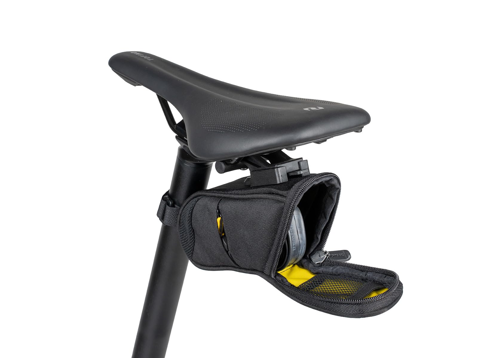 Topeak Aero Wedge Pack DX Small – Sac de Selle Extensible de 0,5 l avec Support QuickClick F25, Bande réfléchissante et Poches latérales pour Outils