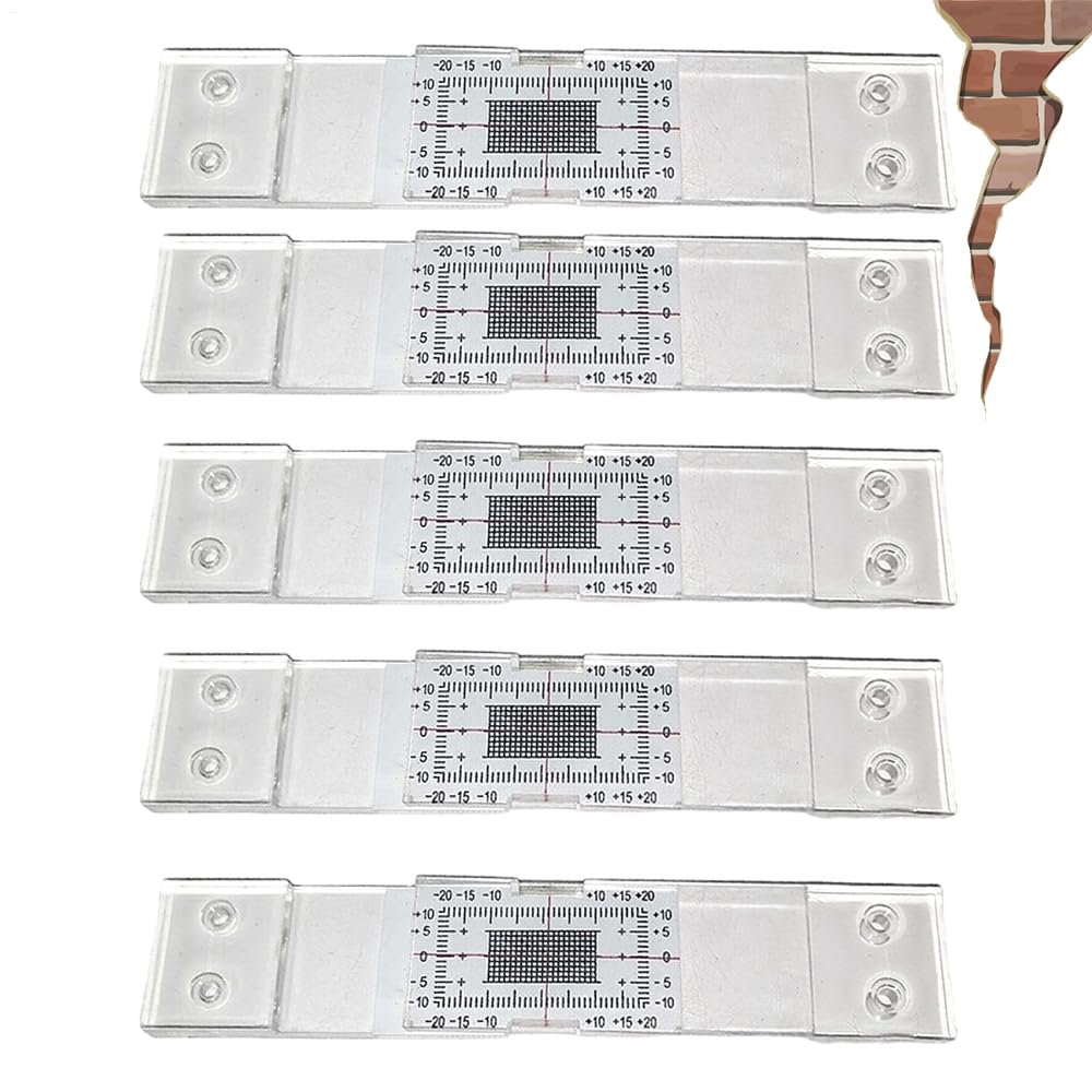 Monitor de grietas 5 unidades medidor estándar de pared de edificio herramienta de medición