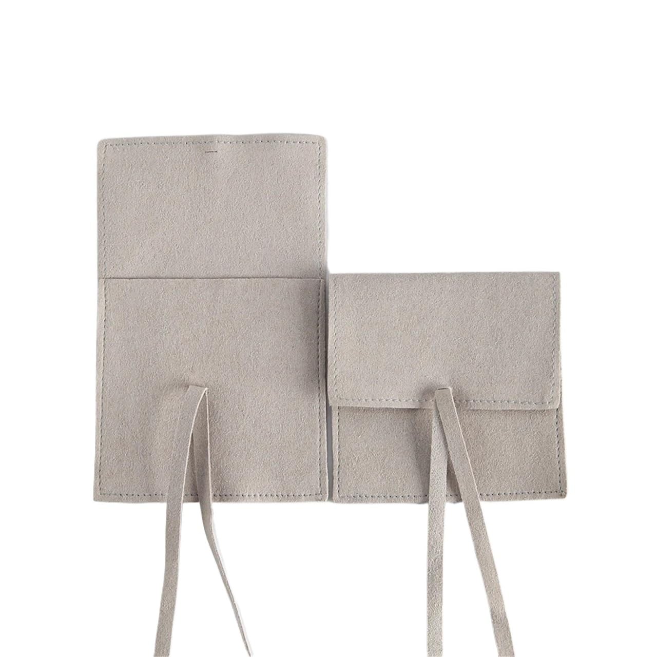 Mlyvax 15Pcs Grey Microfiber Velvet Packaging Organizer Dust Bags Birthday Party Candy Wedding Ring Earring Gift Storage Pouch