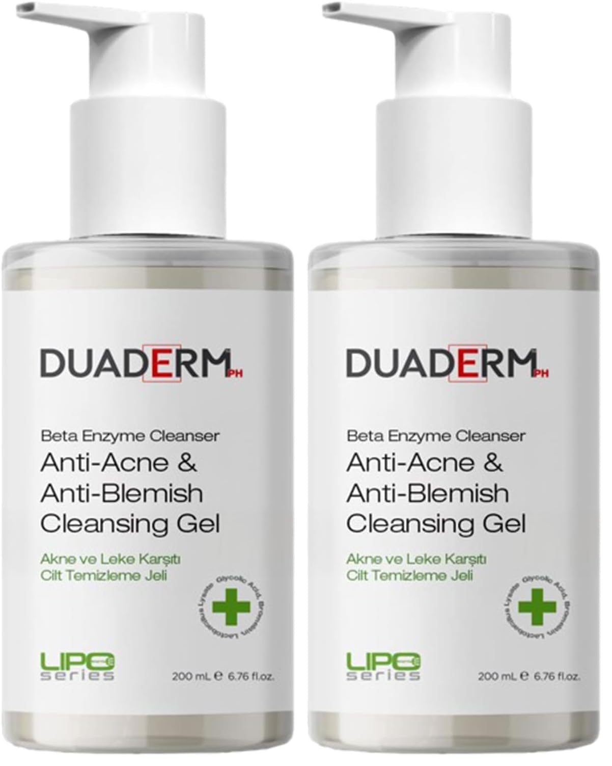 Duaderm Natural Beta Enzyme Akne ve Leke Karşıtı Temizleme Jeli 200 ml (2 paketi)