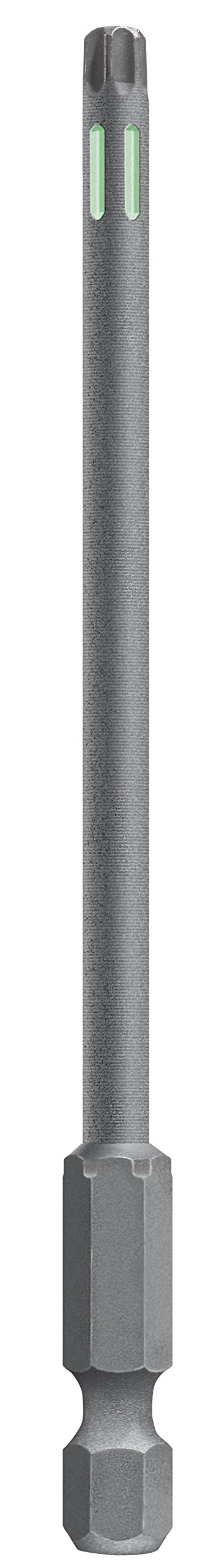 kwb 3-Piece 100mm Tamper Torx Bit Set TT25, TT30, TT40 with Torsion Zone, TQ60 Steel, ISO 1173 C6.3 Drive
