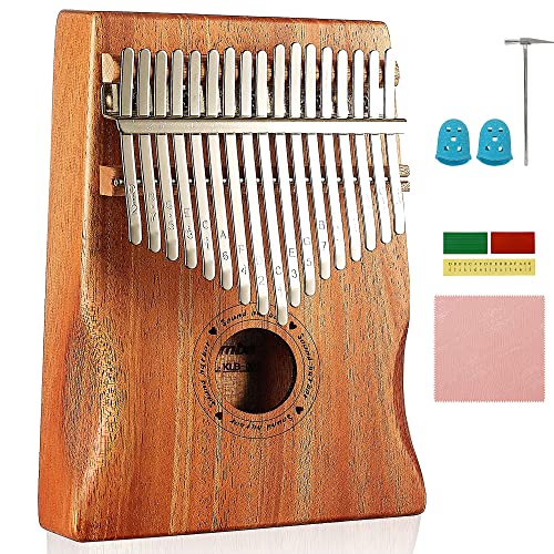 Kalimba Thumb Piano 17 Keys Sound Harbor Hand Finger Piano Mbira Mahogany Wood Musical Instrument Gifts For Adult Kids Beginners Portable Calimba With Protective Case #TOP23