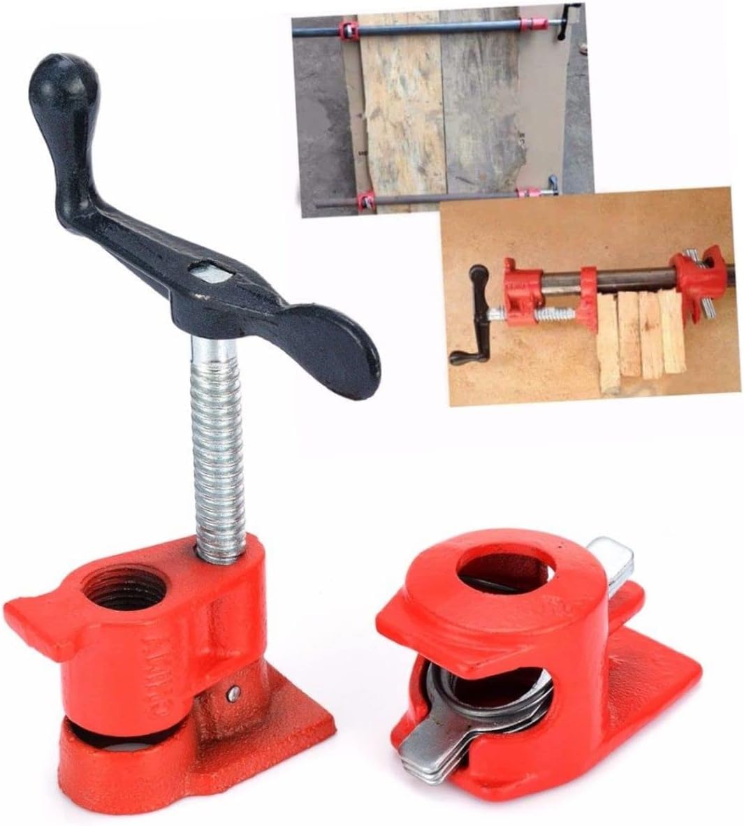 Homoyoyo Strong Cast Iron 3/4 Clamp Set Clamps for Woodworking Plastic for Home Shop