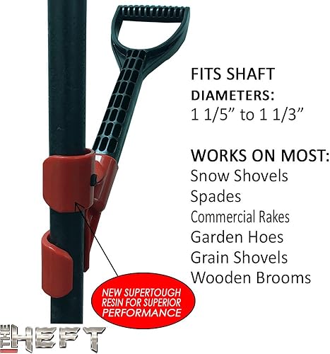 Miniatura 4 de The HEFT Mango protector de espalda secundario para palas de nieve y herramientas de jardín como se ve en Dragon's Den (Canada Shark Tank) (1