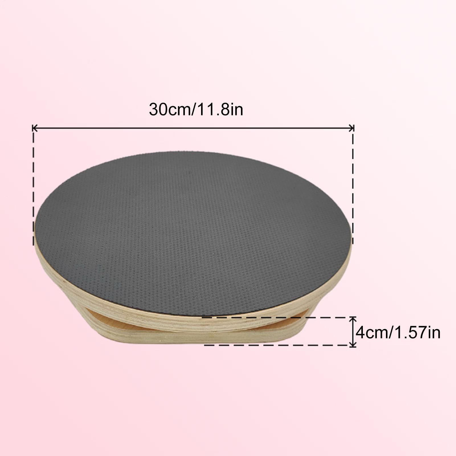 Waist Twist Board – 30 cm Holz-Rotationsscheibe, EVA, rutschfest, Balance-Trainer, Fitnessplattformen, Durabl Exercise Twister | Bauchformgerät für Zuhause, Fitnessstudio, Workout drinnen